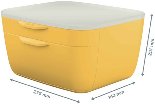 Ladenblok Leitz 5357 Cosy 2 laden geel-2