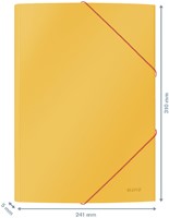 Elastomap 3-kleps Leitz Cosy A4 karton geel (30020019)-1