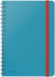 Notitieboek Leitz Cosy B5 lijn spiraal 80 vel 100 grams omslag blauw
