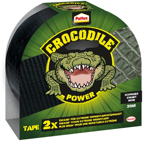Pattex Crocodile Power tape zwart 20 meter.