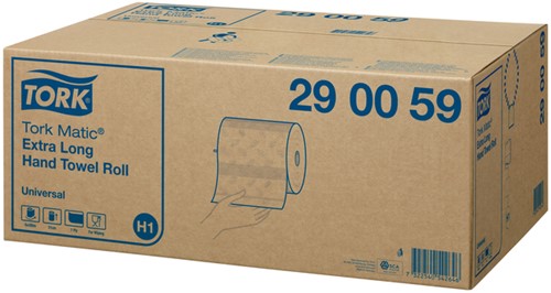 Handdoekrol Tork H1 Universal 1-laags extra lang wit 290059 | afname per 6 rol-2
