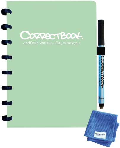 Correctbook notitieboek A5 lijn 20 vel uitwisbaar omslag misty mint