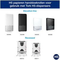 Handdoek Tork H5 PeakServe Continu Universal 1-laags 22,5x20,1cm 410 stuks 100585 | afname per 12 pak-3