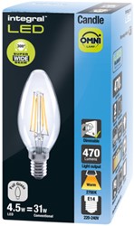 Ledlamp Integral E14 2700K warm wit 4.5W 250 lumen