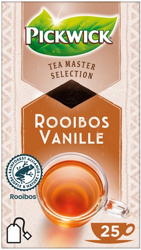 Thee Pickwick Master Selection rooibos vanilla 25 zakjes.
