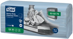 Reinigingsdoek Tork W4 Premium Heavy-Duty gevouwen 1-laags 4x 105 vel blauw 530279