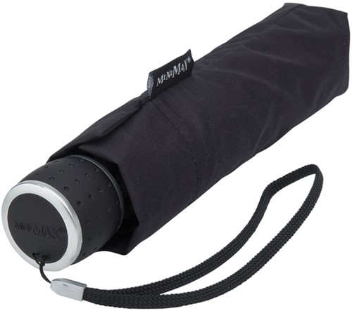 Paraplu miniMAX® opvouwbaar handopening doorsnede 100 cm zwart