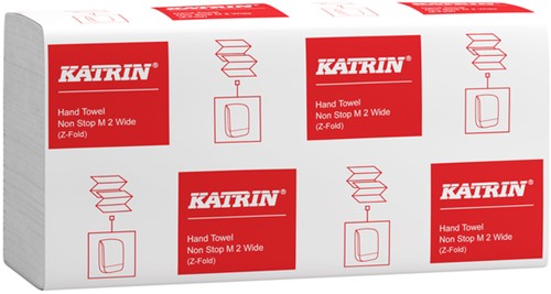Handdoek Katrin M2 Z-vouw 2-laags 24x24cm 25x 160 vel wit 61570