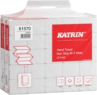 Handdoek Katrin M2 Z-vouw 2-laags 24x24cm 25x 160 vel wit 61570-2