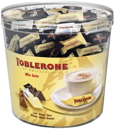 Chocolade Toblerone mini's mix 113 stuks.