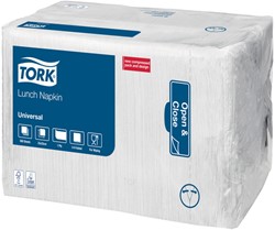 Lunchservet Tork Universal 1/4 vouw 1-laags 325x325mm 500 vel wit 509300 | afname per 8 pak