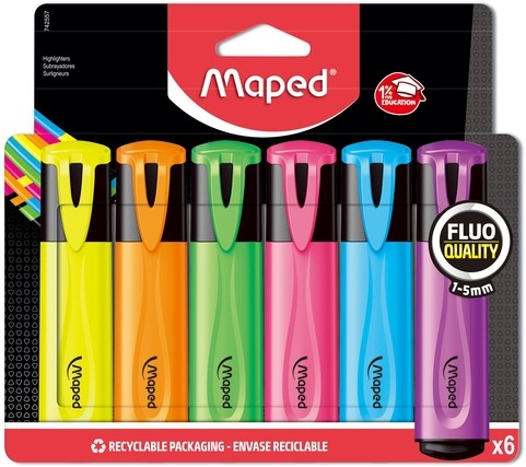 Markeerstift Maped 6-delig assorti