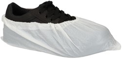 Schoenovertrek CMT 70mu geruwd maat 36-46 CPE wit 50 stuks | afname per 20 zakjes à 50 stuks