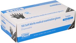 Handschoen nitirl  zwart L 100 stuks I afname per 10 doos