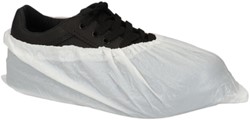 Schoenovertrek CMT 40mu geruwd maat 36-42 CPE wit 100 stuks | afname per 20 zakjes à 100 stuks