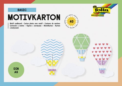 Fotokarton Folia A6 60 vel assortie 6601