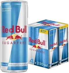 Energiedrank Red Bull sugarfree blik 250ml | afname per 24 blikjes