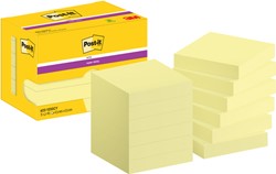 Memoblok zelfklevend 3M Post-it 622 Super Sticky 47,6x47,6mm geel 12 blokjes