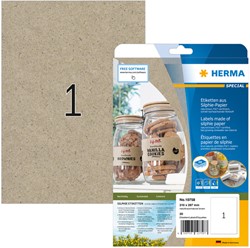 Etiket Herma 10758 210x297mm Silphie bruin 20 vel 20 stuks