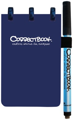 Correctbook notitieboek A7 blanco 20 vel uitwisbaar omslag midnight blue