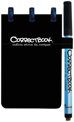 Notitieboek Correctbook A7 blanco 20 vel omslag ink black