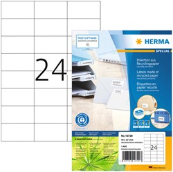 Etiket Herma 10729 Recycling 70x37mm wit 80 vel 1.920 stuks