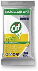 Reinigingsdoekjes CIF Pro formula Multi Clean&Shine 100 stuks | afname per 4 stuks