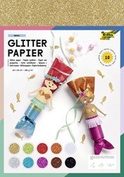 Glitter papier Folia 24x34cm 170 grams 880409