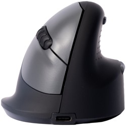 Ergonomische muis HE R-Go break verticaal rechtshandig draadloos smal