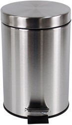Afvalbak BRASQ pedaalemmer 20 liter RVS