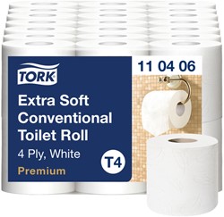 Toiletpapier Tork T4 Premium 4-laags 150 vel wit pak à 42 rol 110406