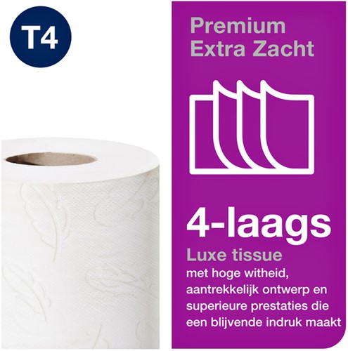 Toiletpapier Tork T4 Premium 4-laags 150 vel wit pak à 42 rol 110406-2