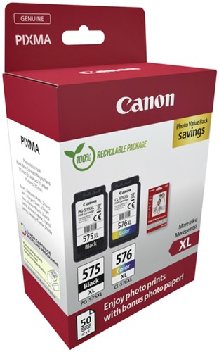 Inktcartridge Canon PG-575XL+ CL-576XL zwart+kleur-2