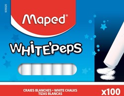 Schoolbordkrijt Maped White'Peps 100 stuks wit