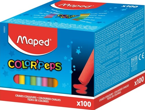 Schoolbordkrijt Maped Color'Peps 100 stuks assorti-2