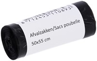Afvalzak Cleaninq 50x55cm T15 25 liter zwart 50 stuks