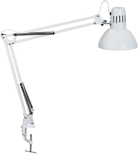 Bureaulamp MAUL Study tafelklem wit