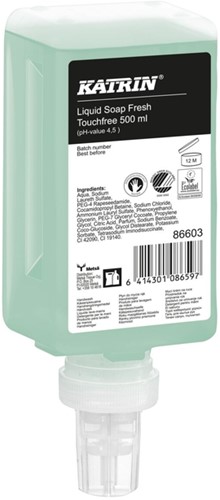 Handzeep Katrin Green vloeibaar touchfree 500ml 86603 | afname per 12 stuks