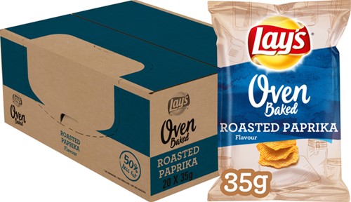 Chips Lay's Oven roasted paprika zakje 35 gram | afname per 20 zak