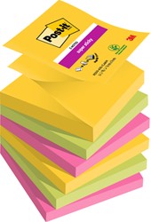 Memoblok zelfklevend 3M Post-it Z-Notes 76x76mm R330 SS Carnival 6 blokjes