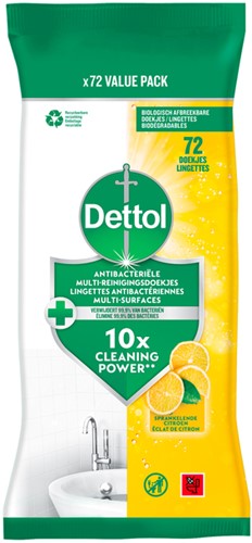 Reinigingsdoekjes Dettol antibact Citrus 72 stuks