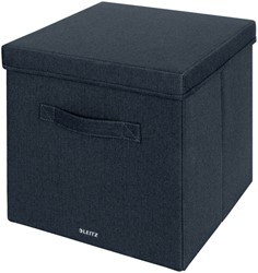 Opbergdoos Leitz Fabric gestoffeerd 330x325x380mm grijs 2 stuks