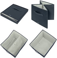 Opbergdoos Leitz Fabric gestoffeerd 330x325x380mm grijs 2 stuks-1