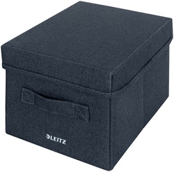 Opbergdoos Leitz Fabric gestoffeerd 190x160x285mm grijs 2 stuks