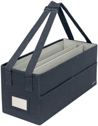 Opbergtas Leitz Fabric Hot Desking gestoffeerd 465x210x200mm grijs