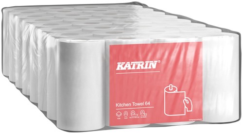 Keukenrol Katrin 2-laags wit 4 rollen 87075-2