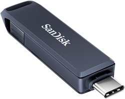 Phone Drive Sandisk 256GB lightning- USB-C blauw