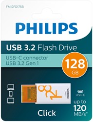 USB-stick Philips 128GB USB-C Click Sunrise Orange