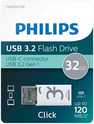 USB-stick Philips 32GB USB-C Click Shadow Grey