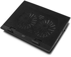 Laptop standaard ACT 2 standen met ventilator 4-p hub